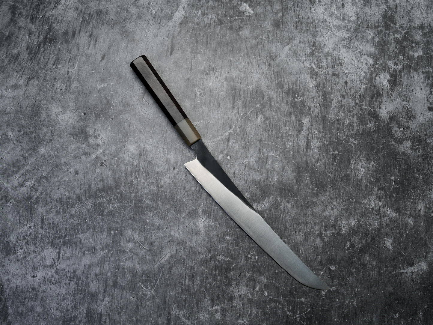 Noseto Fuka 240mm Sujihiki Sakimaru 乌木和水牛皮手柄