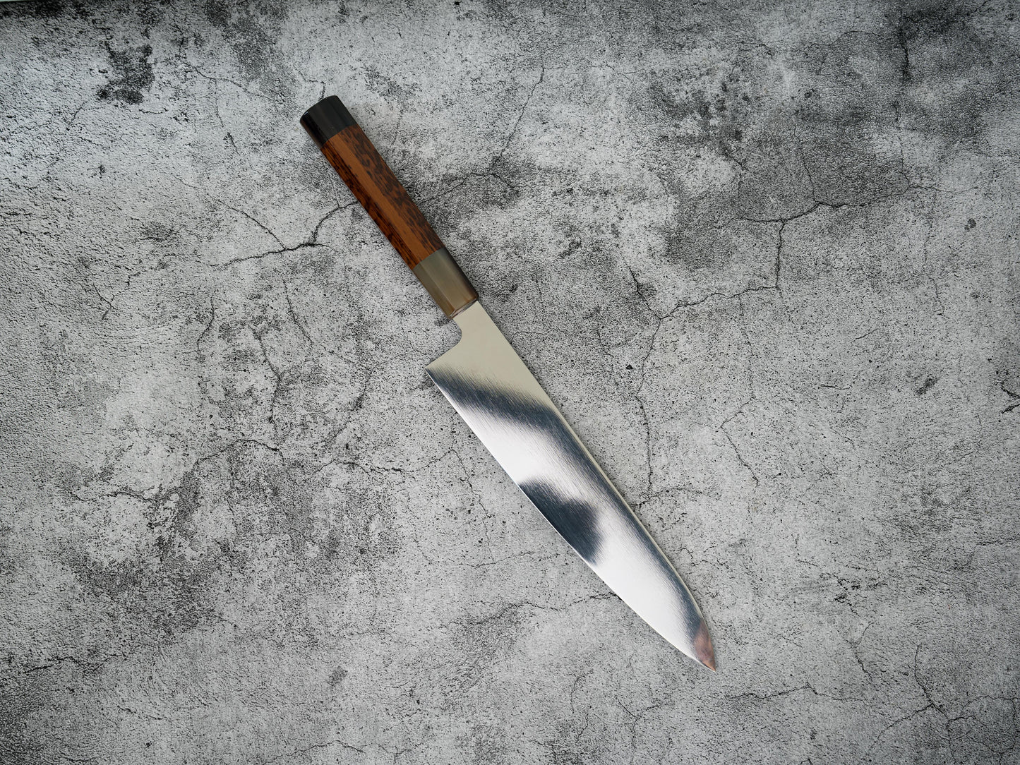 Noseto Hudo 240mm Gyuto Mirror Finished VG10 Single Steel with Snakewood and White Hone