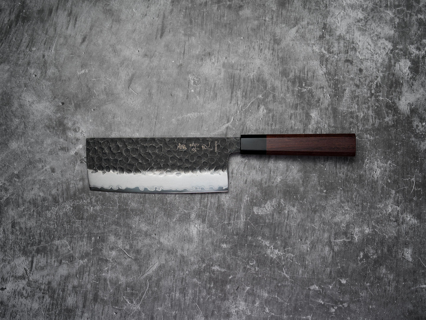 Noseto Neno 180mm高Nakiri 3层碳钢配红木+水牛角