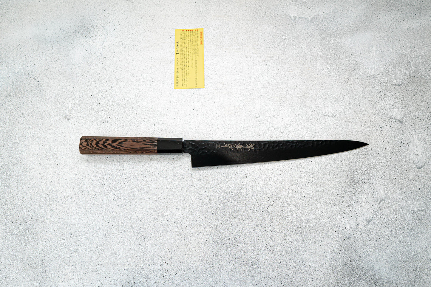 Sakai Takayuki Sujihiki 240mm Kurokage VG10 锤击特氟龙涂层鸡翅木手柄