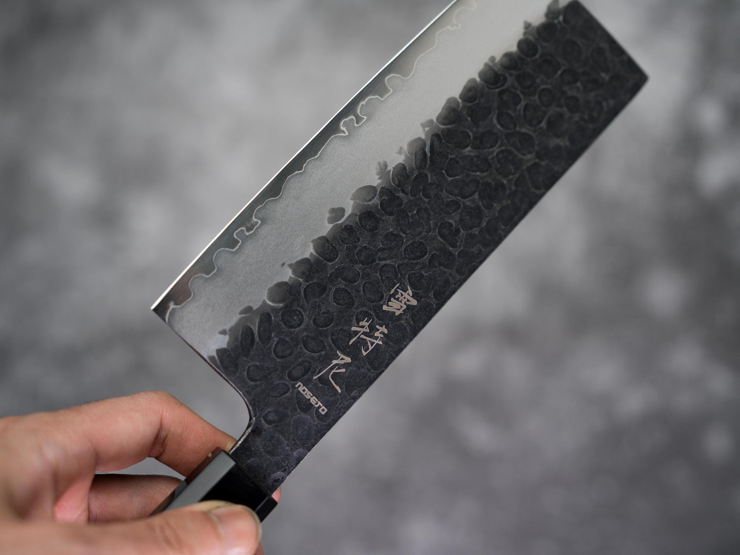 Noseto Neno 180mm高Nakiri 3层碳钢配红木+水牛角