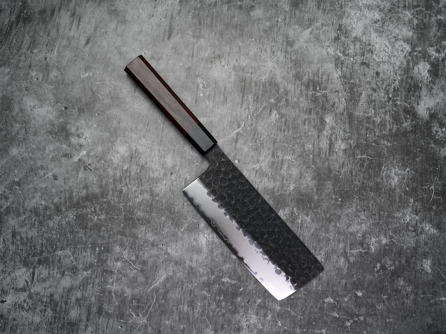 Noseto Neno 180mm高Nakiri 3层碳钢配红木+水牛角