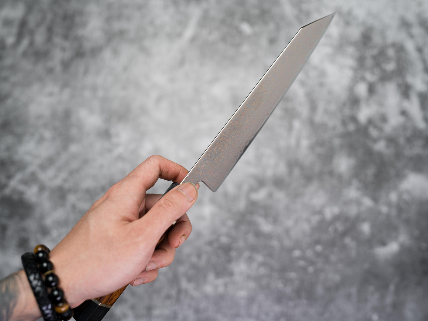 Noseto Kiiro 37 层铜大马士革钢 Nakiri 170 毫米配铁木手柄
