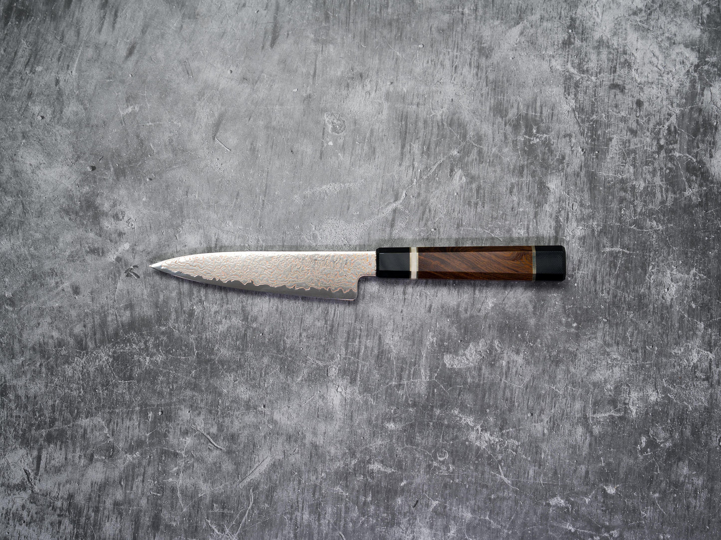 Noseto Kiiro 37 层铜大马士革钢 Petty 135 毫米铁木柄