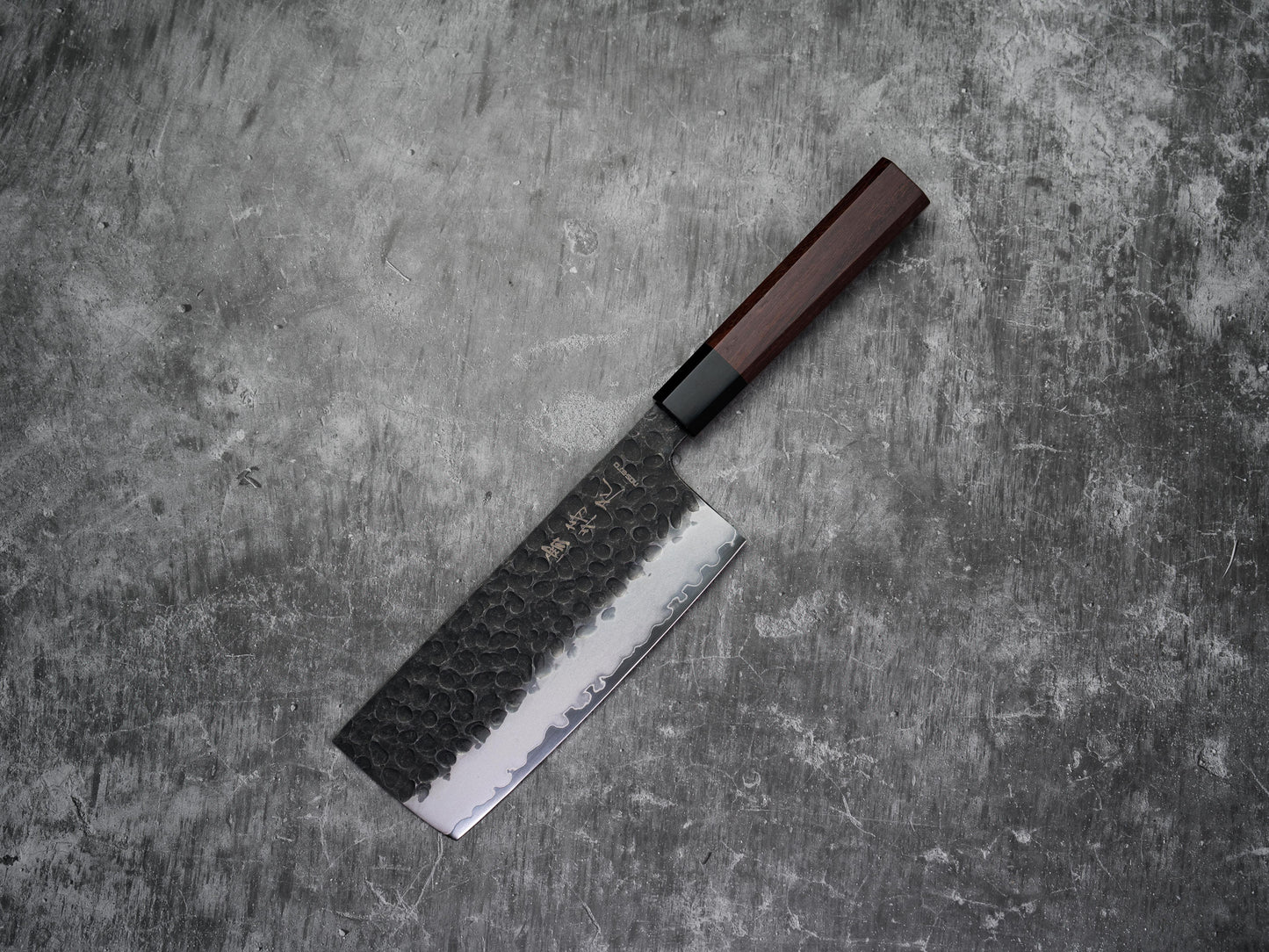 Noseto Neno 180mm高Nakiri 3层碳钢配红木+水牛角
