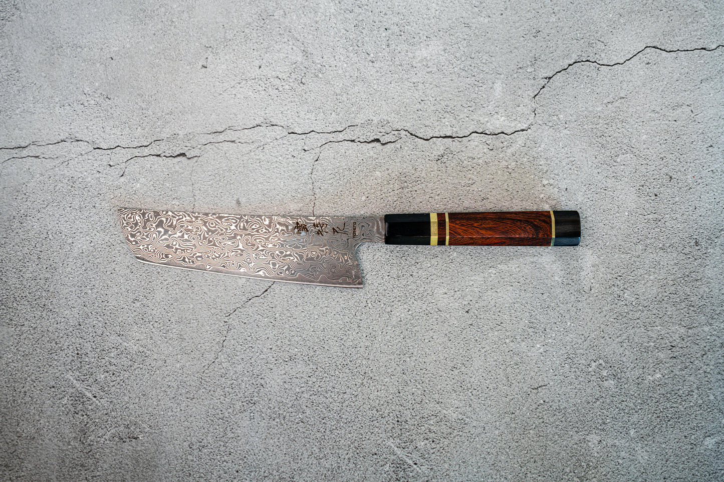 Noseto Kaji Nakiri 180mm 大马士革刀 VG-10 钢芯 67 层水牛角铁木