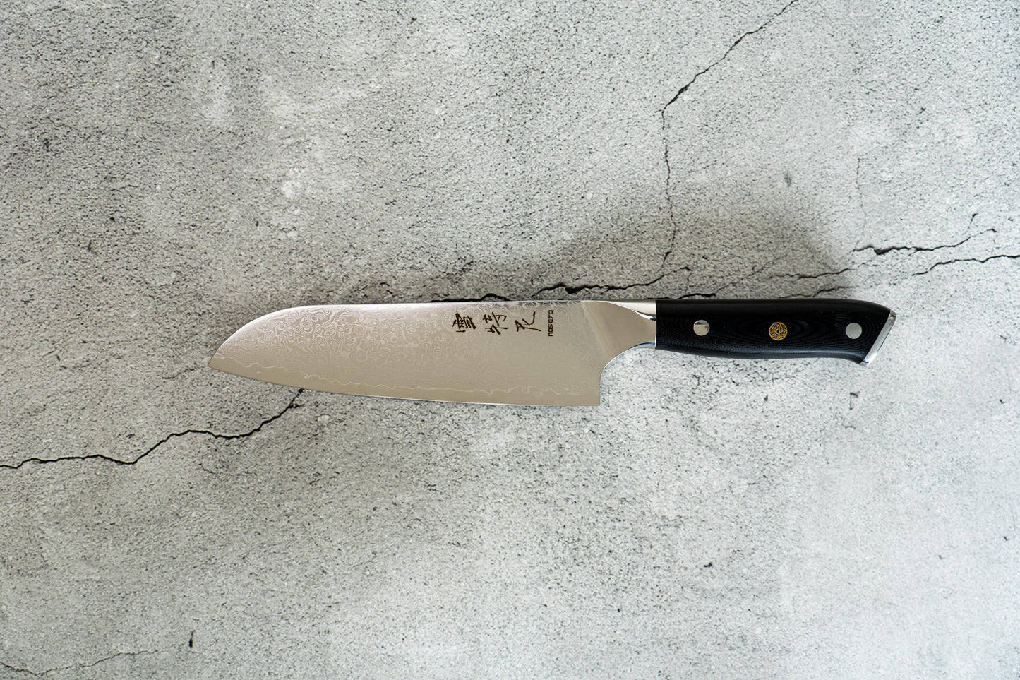 大马士革 VG-10 钢芯 67 层 Santoku G10 180 毫米西式手柄