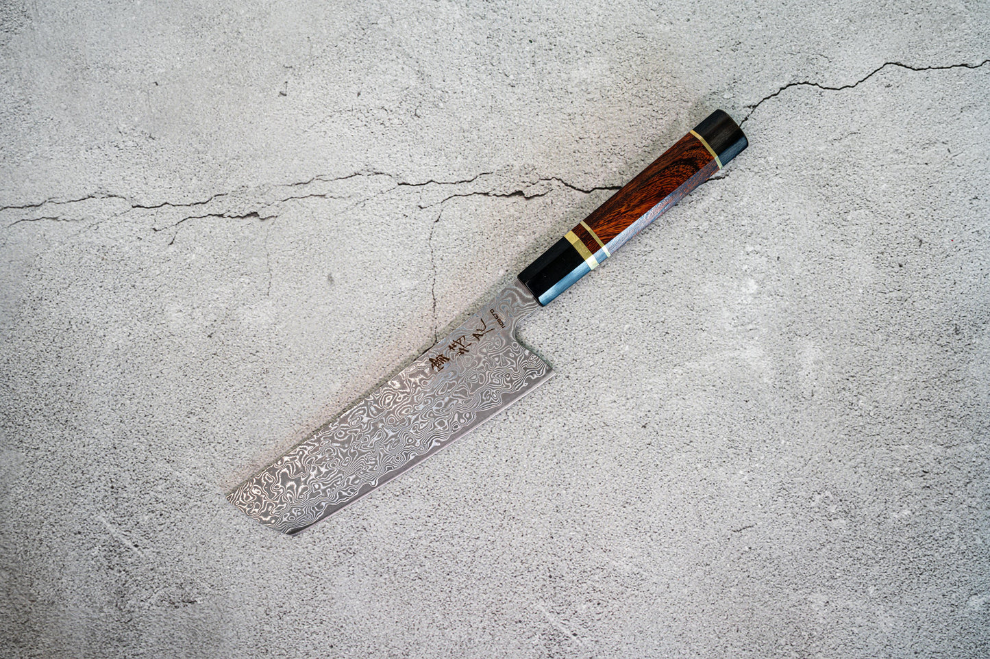 Noseto Kaji Nakiri 180mm 大马士革刀 VG-10 钢芯 67 层水牛角铁木