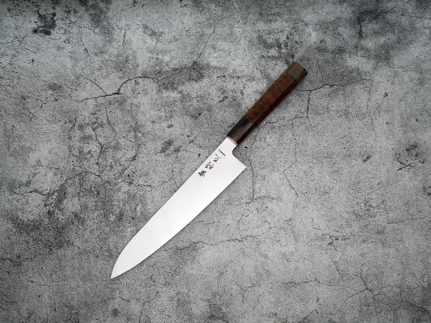 Noseto Hudo 240mm Gyuto Mirror Finished VG10 Single Steel with Snakewood and White Hone