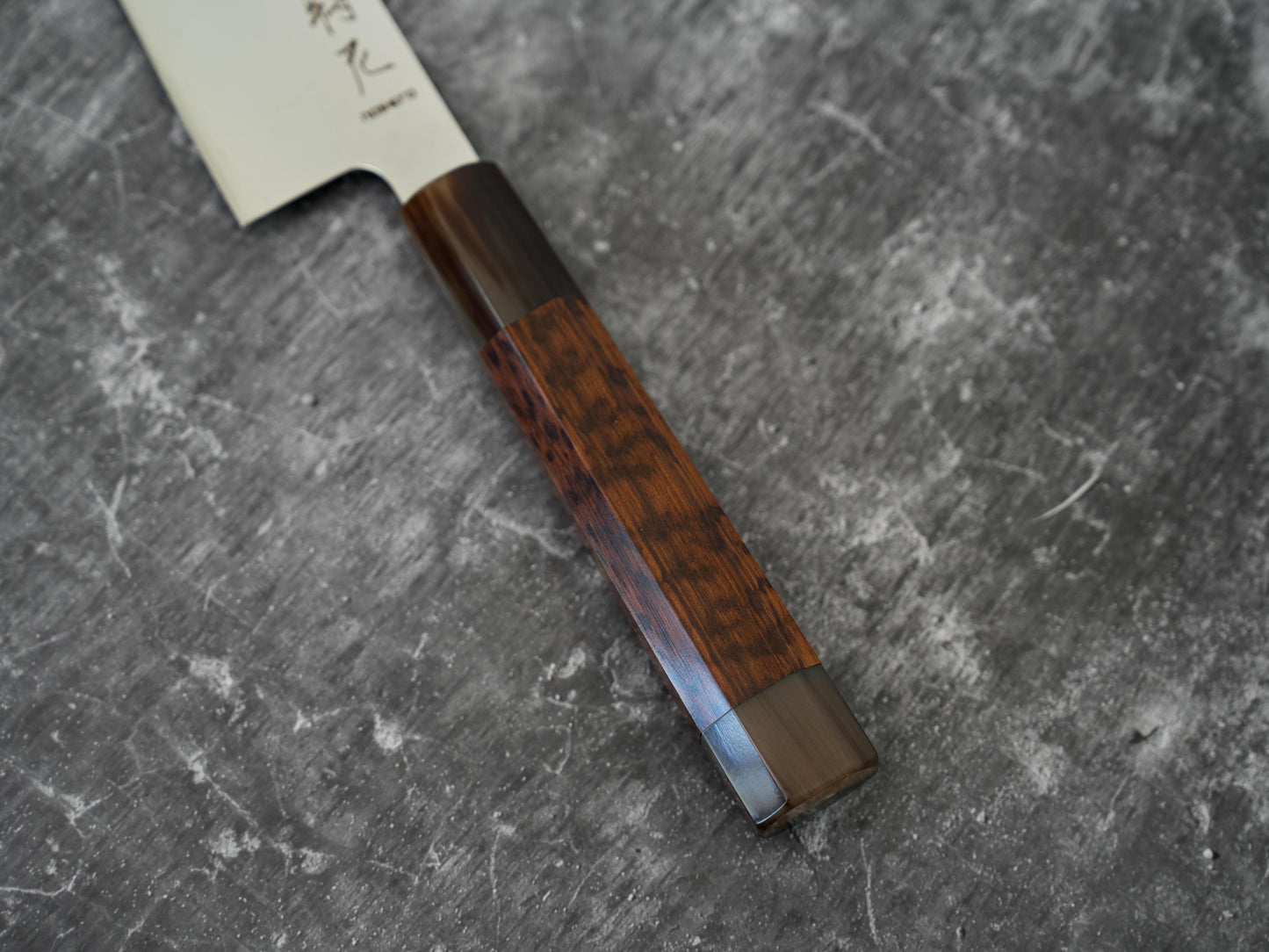 Noseto Hudo 240mm Gyuto Mirror Finished VG10 Single Steel with Snakewood and White Hone