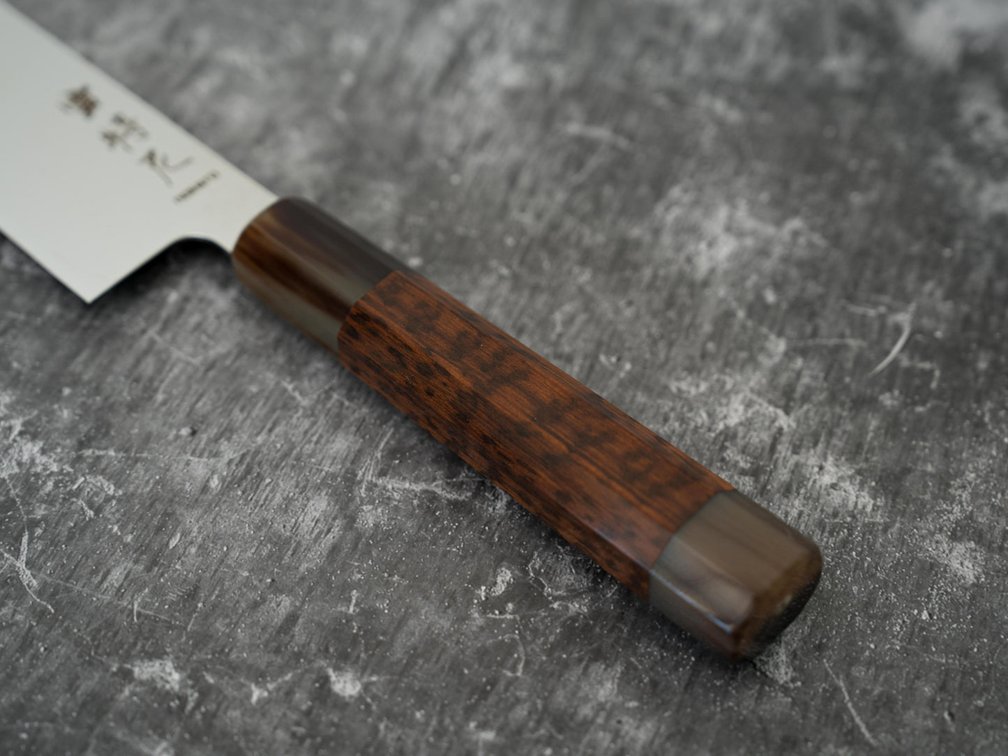 Noseto Hudo 240mm Gyuto Mirror Finished VG10 Single Steel with Snakewood and White Hone