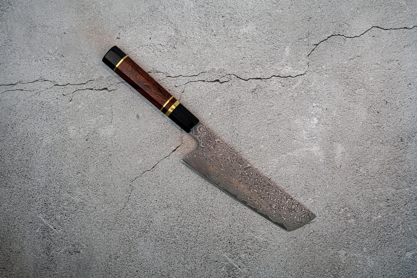 Noseto Kaji Nakiri 180mm 大马士革刀 VG-10 钢芯 67 层水牛角铁木