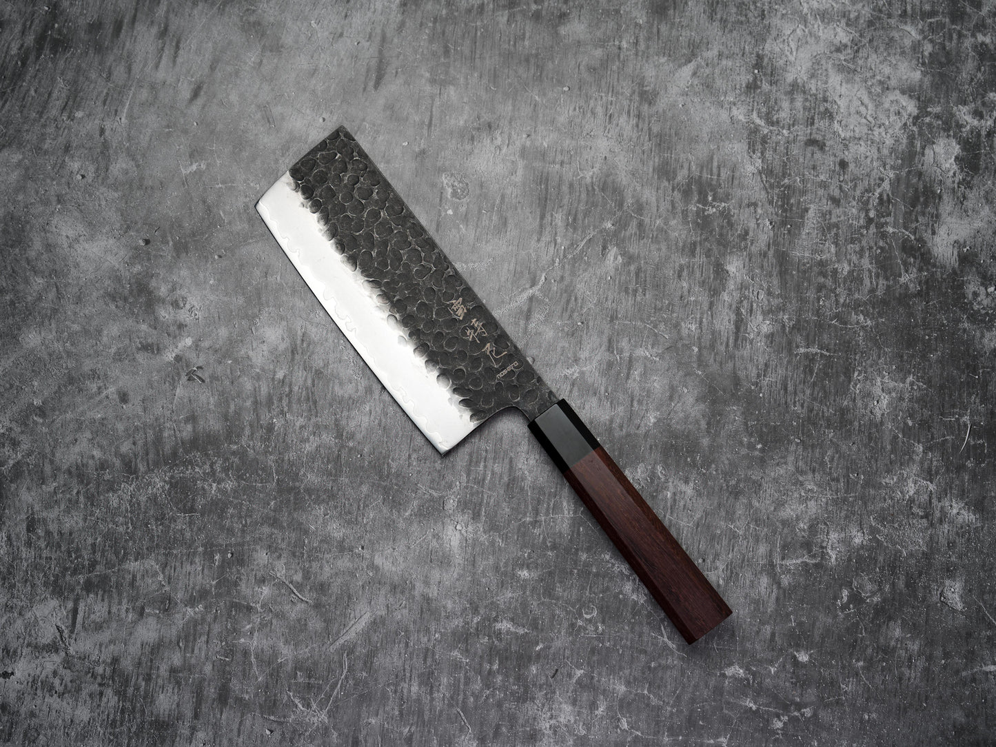 Noseto Neno 180mm高Nakiri 3层碳钢配红木+水牛角