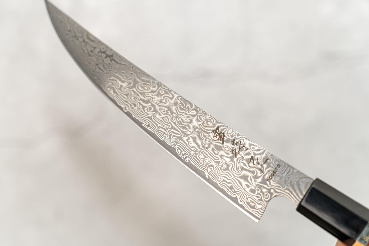 Noseto Kaji Fillet 210mm Knife Damascus VG-10 Steel Core 67 layers Buffalo Horns Ironwood