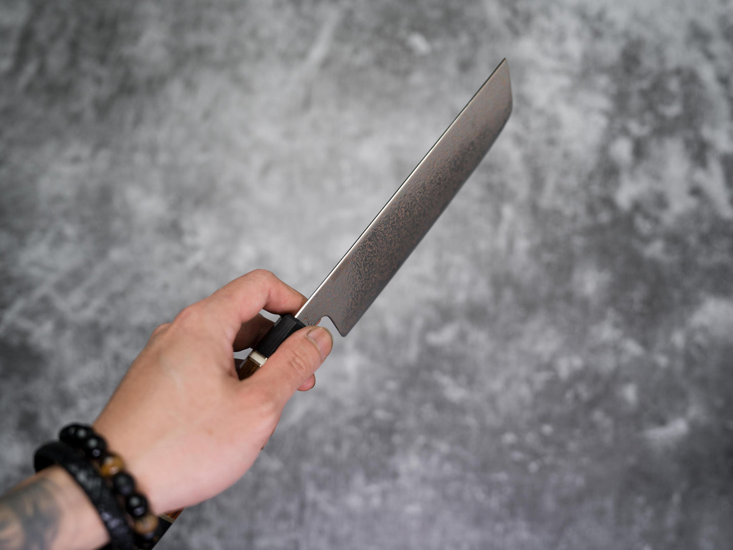 Noseto Kiiro 37 层铜大马士革钢 Nakiri 170 毫米配铁木手柄