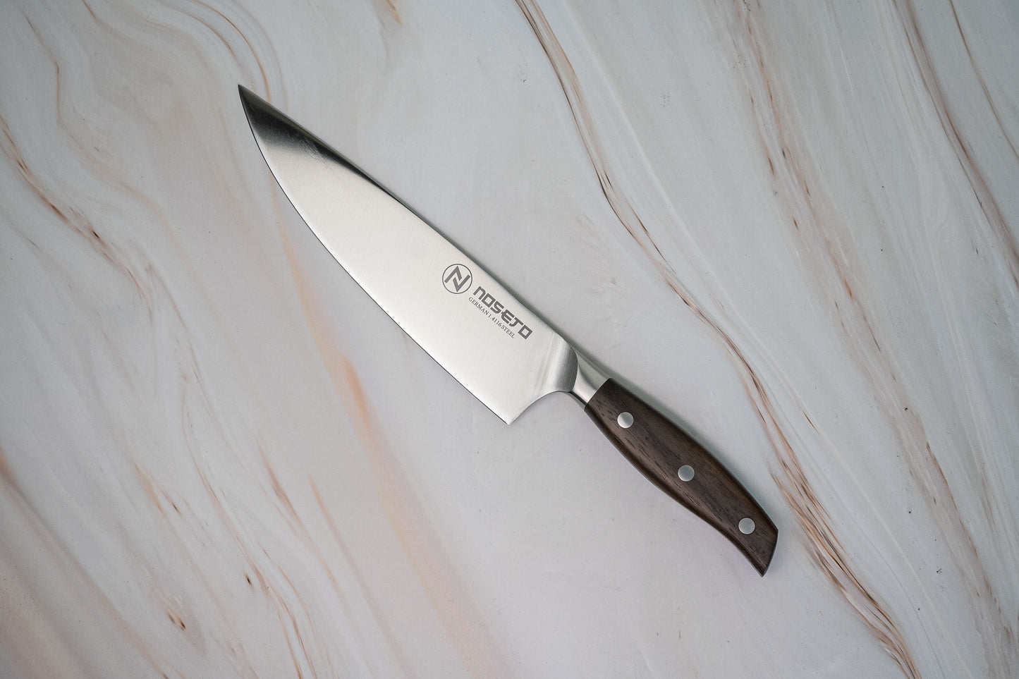 NOSETO German Chef Knife 210mm Stainless Steel High Quality Red Sandal Wood Handle