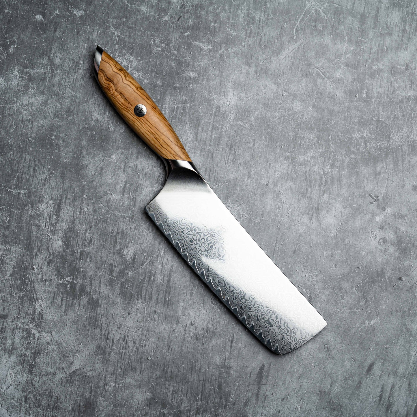 Noseto Batsu Nakiri 180mm 73层大马士革粉末钢配橄榄木柄