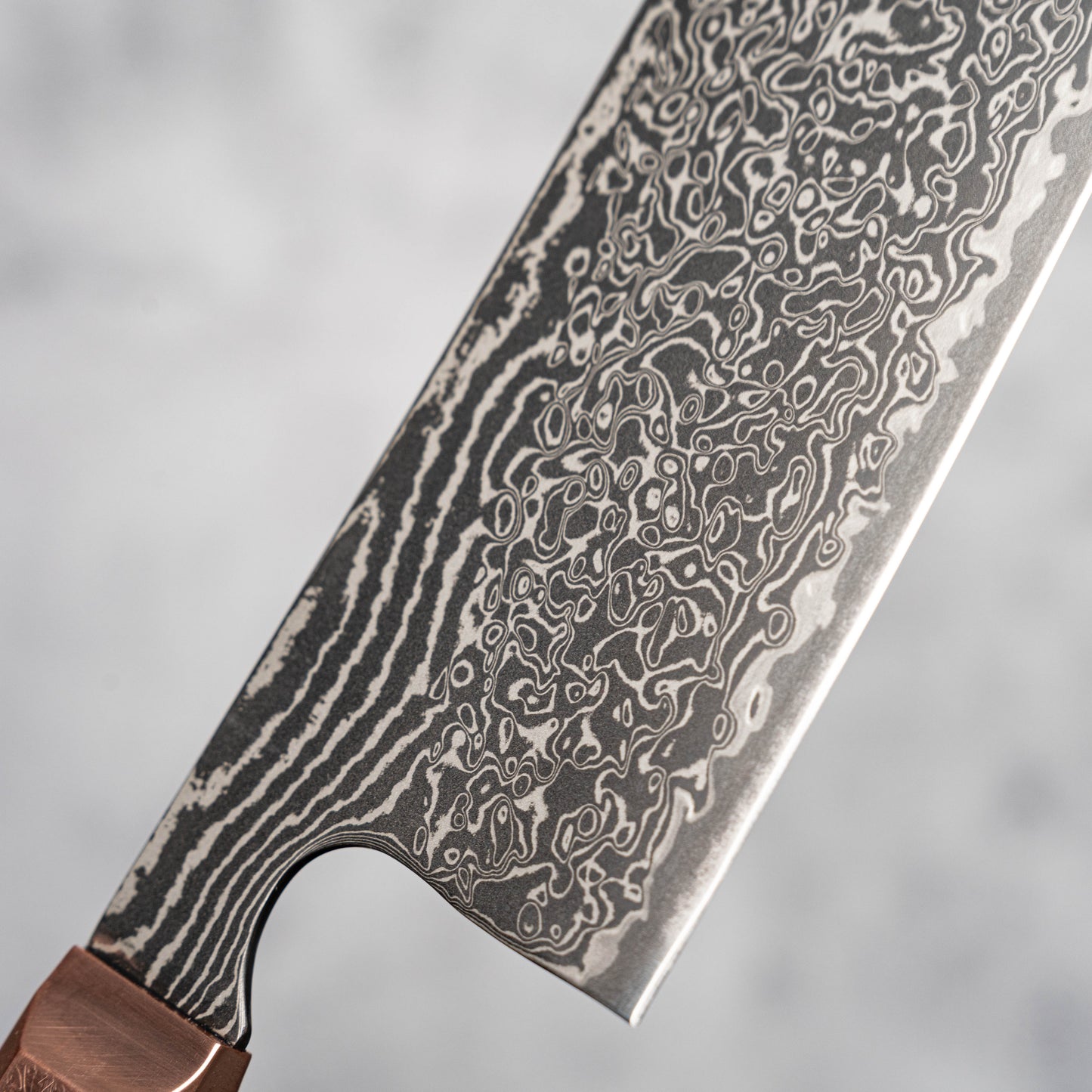 Noseto Masu 170mm Nakiri 67 层 Aus-10 大马士革钢带铜垫 + 碳纤维