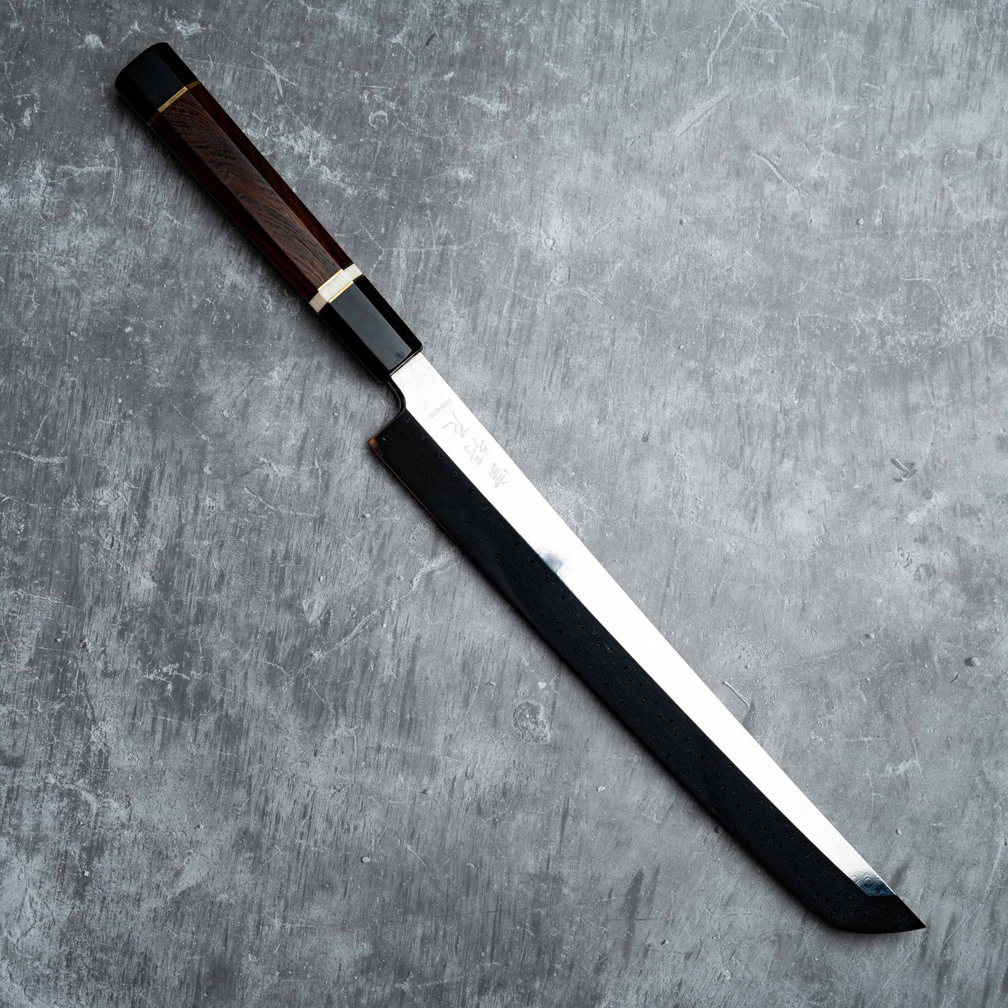 Noseto Sakimaru 270mm High Carbon 110 Layer Damascus Sushi Knife with Dessert Ironwood