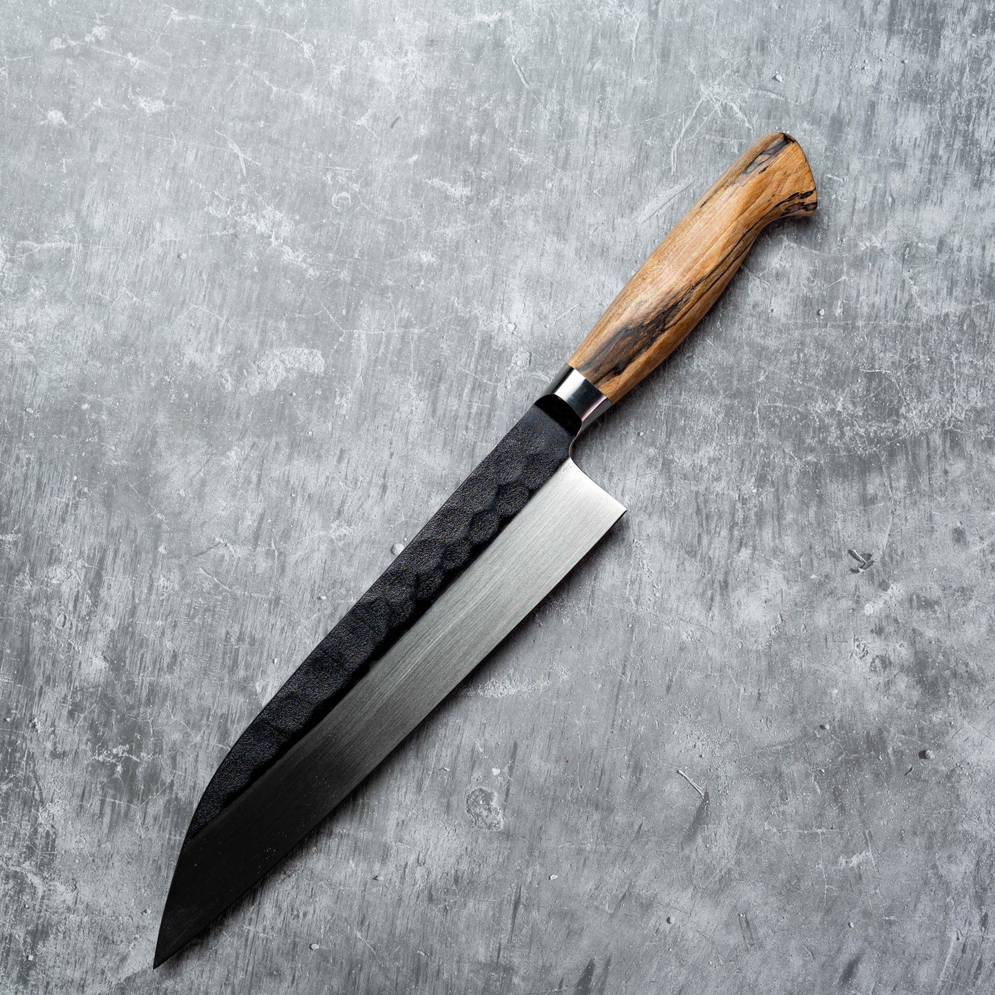 Noseto MD305 粉末钢 Gyuto 240mm 黑色锻造带木纹手柄