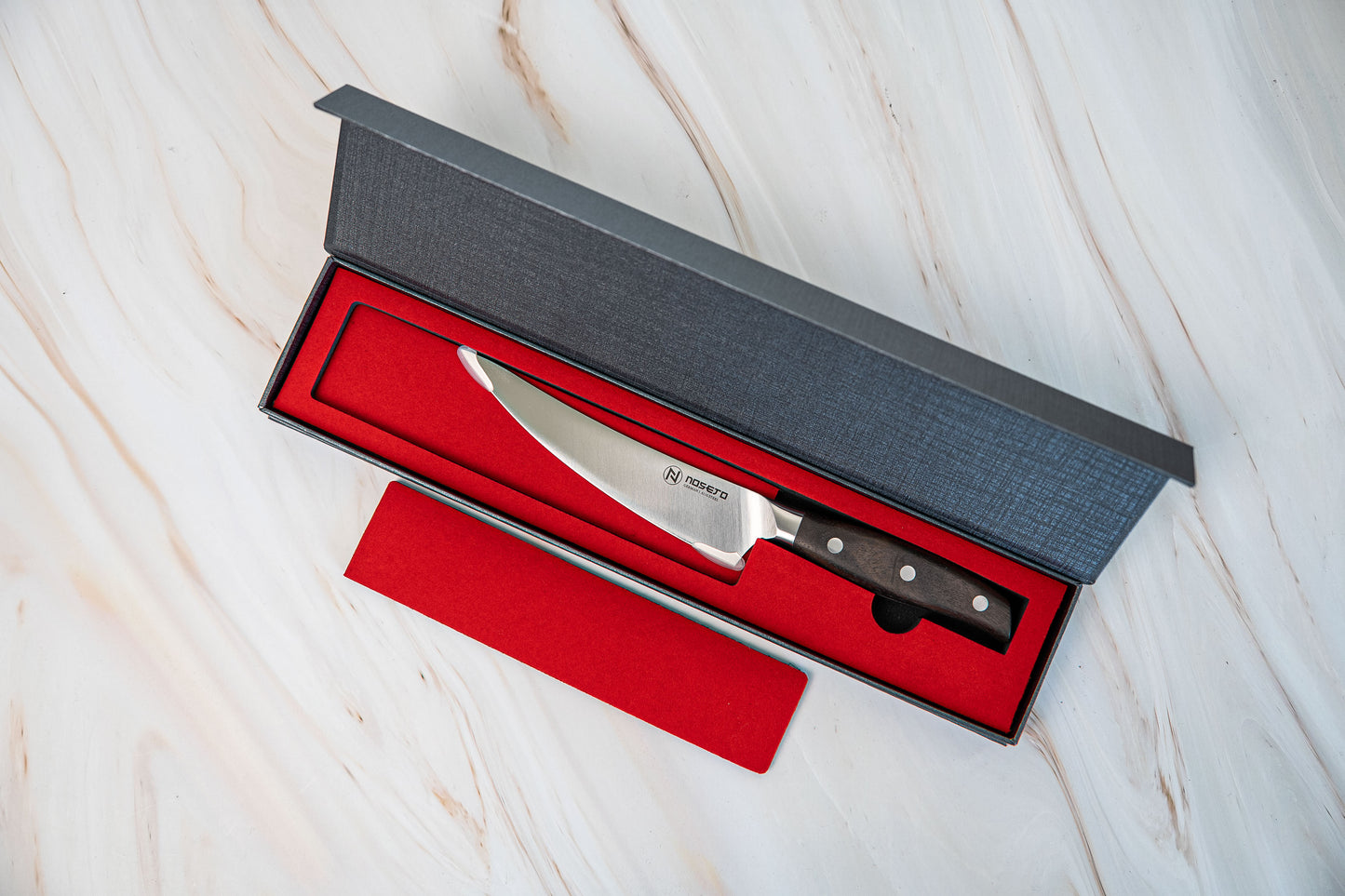 NOSETO German Boning 170mm Stainless Steel High Quality Red Sandal Wood Handle