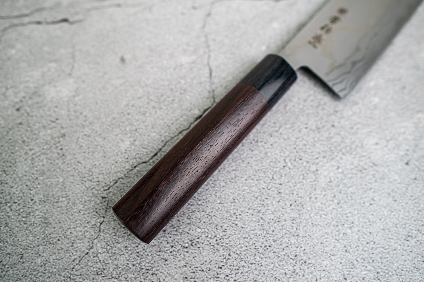 Kanetsune 蓝钢 2 号大马士革 Nakiri 日本刀 165 毫米 Shitan 手柄