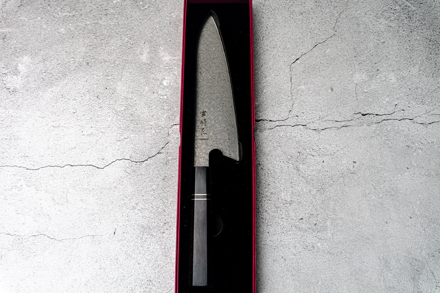 Noseto 110 层大马士革超级钢 Gyuto 黑色磨刀石和乌木八角形手柄