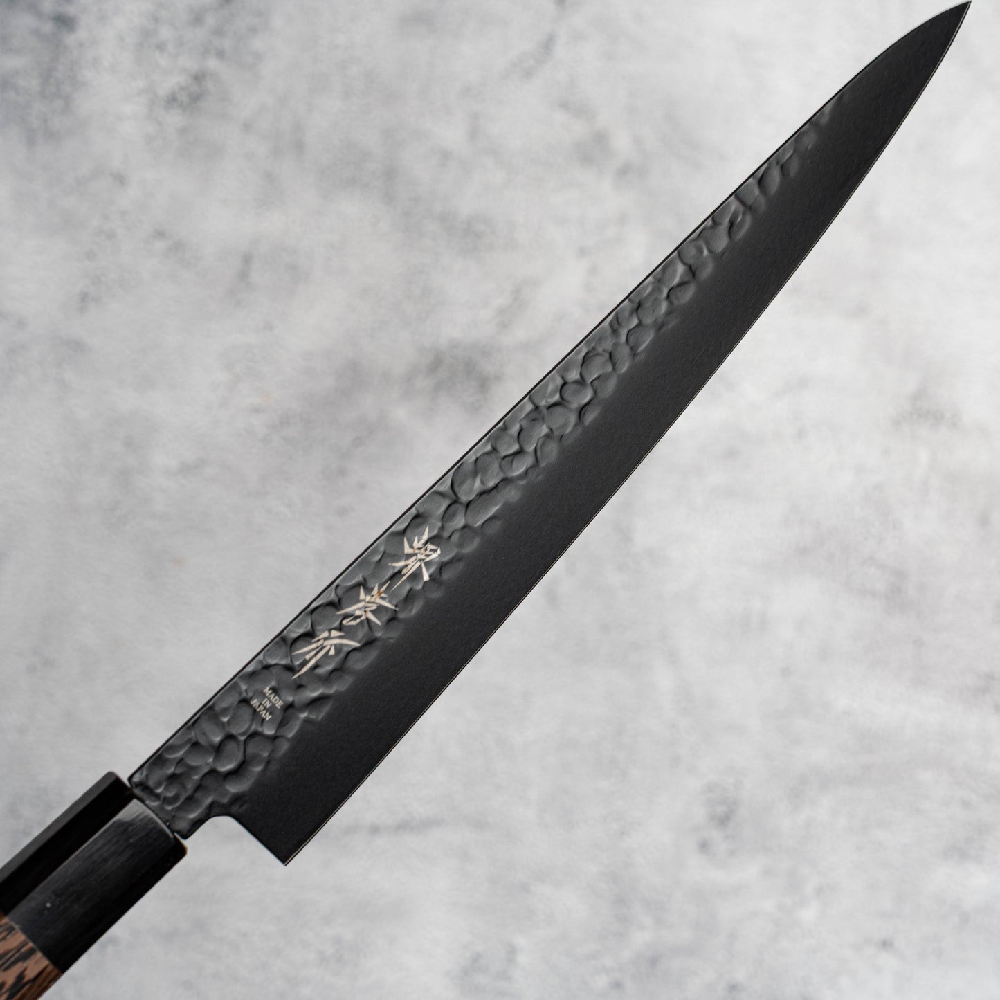 Sakai Takayuki Sujihiki 240mm Kurokage VG10 锤击特氟龙涂层鸡翅木手柄