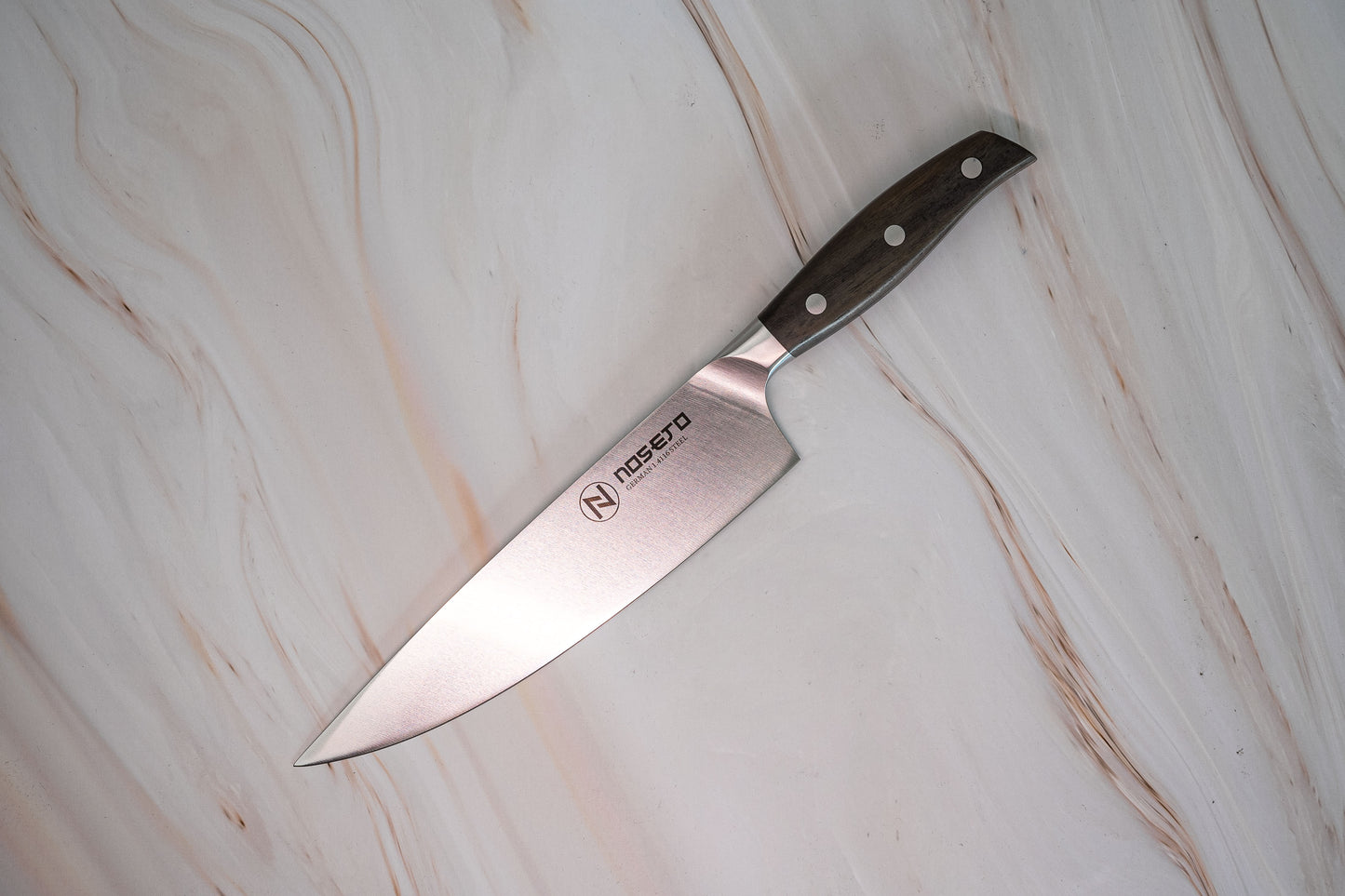 NOSETO German Chef Knife 210mm Stainless Steel High Quality Red Sandal Wood Handle