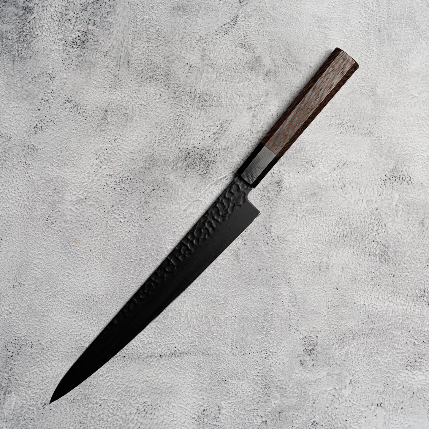 Sakai Takayuki Sujihiki 240mm Kurokage VG10 锤击特氟龙涂层鸡翅木手柄