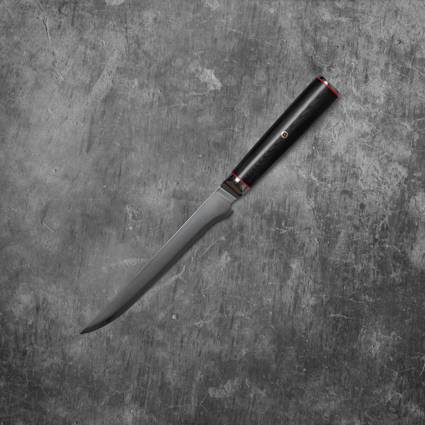 Couteau Noseto Sumi 180 mm, désossage, 3 couches d'acier composite, noyau en acier VG-10, manche en fibre de verre G-10