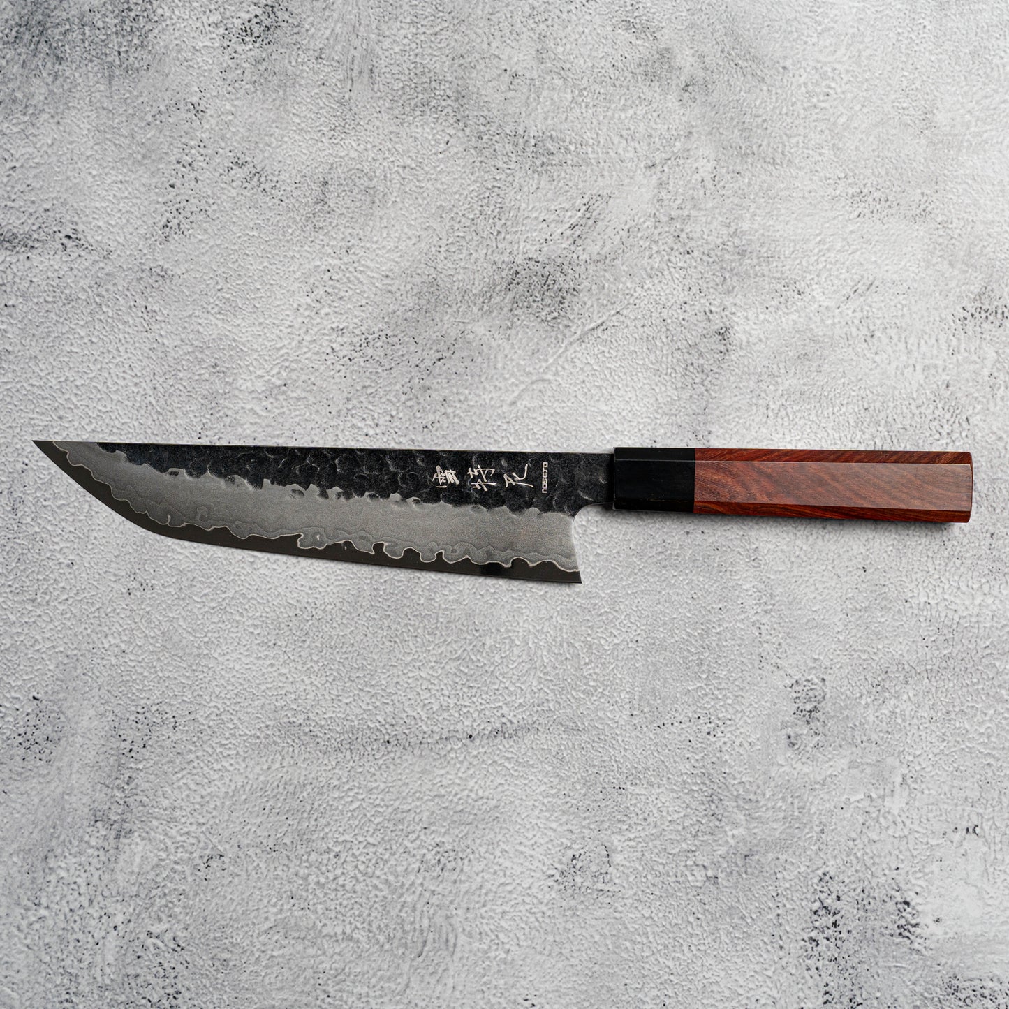 Noseto Neno 210mm Sakimaru Gyuto 3 Layers Carbon Steel with Red Wood+Buffalo Horn