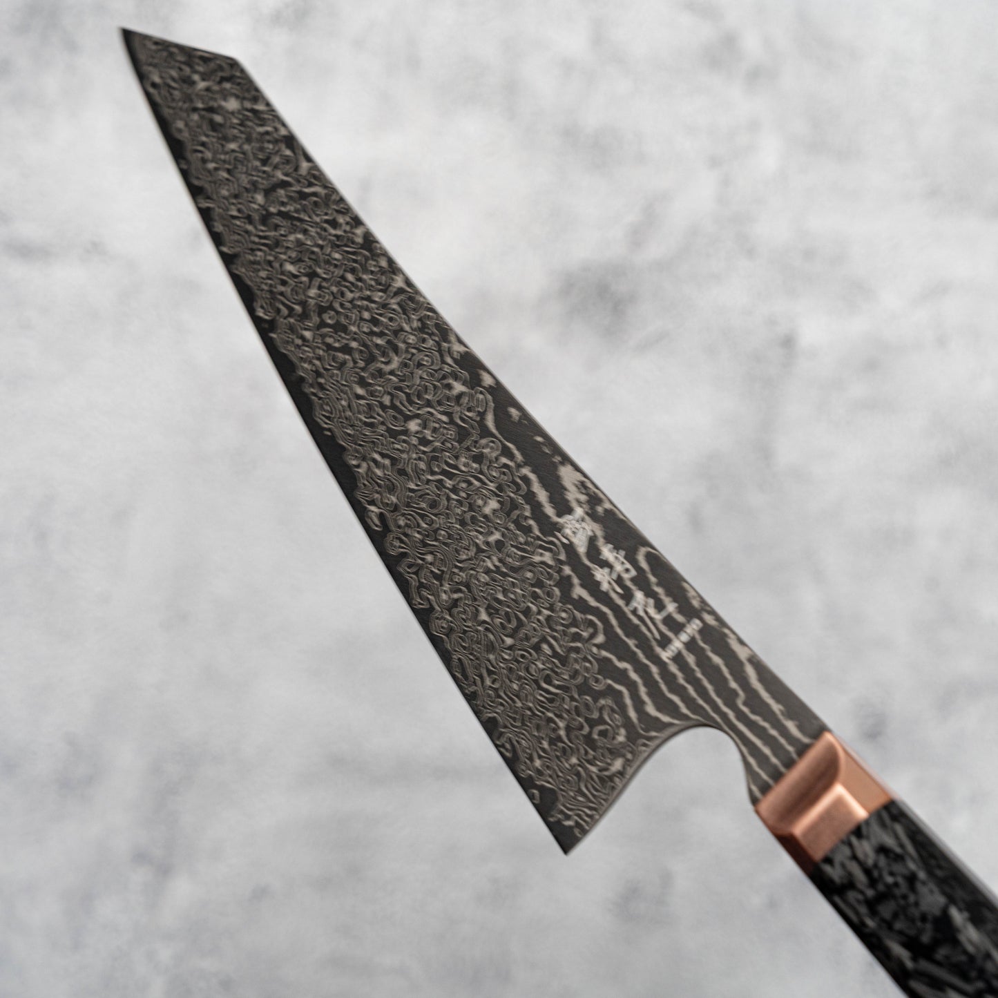 Noseto Masu 210mm Kiritsuke 67 层 Aus-10 大马士革钢带铜垫 + 碳纤维