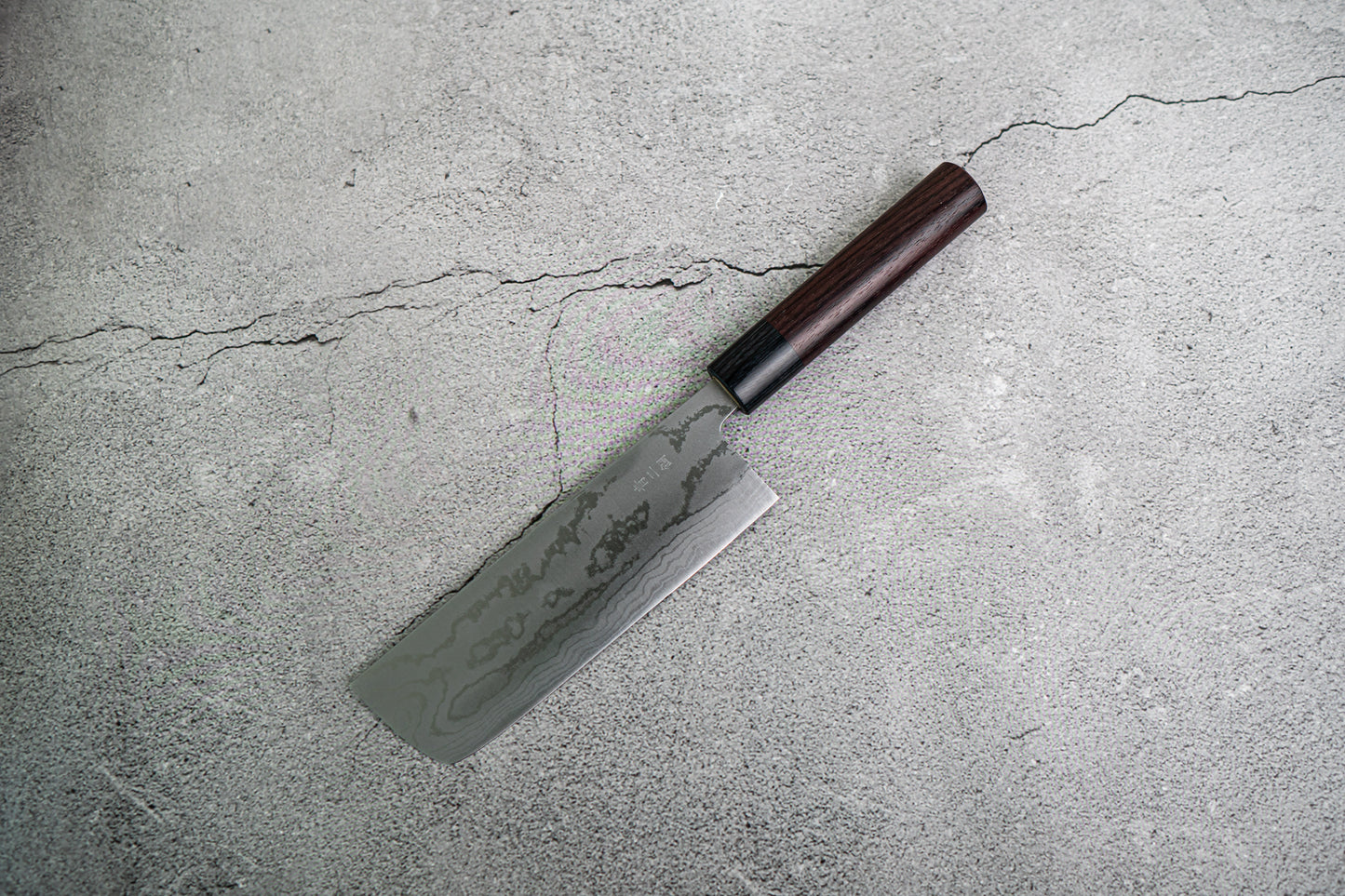 Kanetsune 蓝钢 2 号大马士革 Nakiri 日本刀 165 毫米 Shitan 手柄