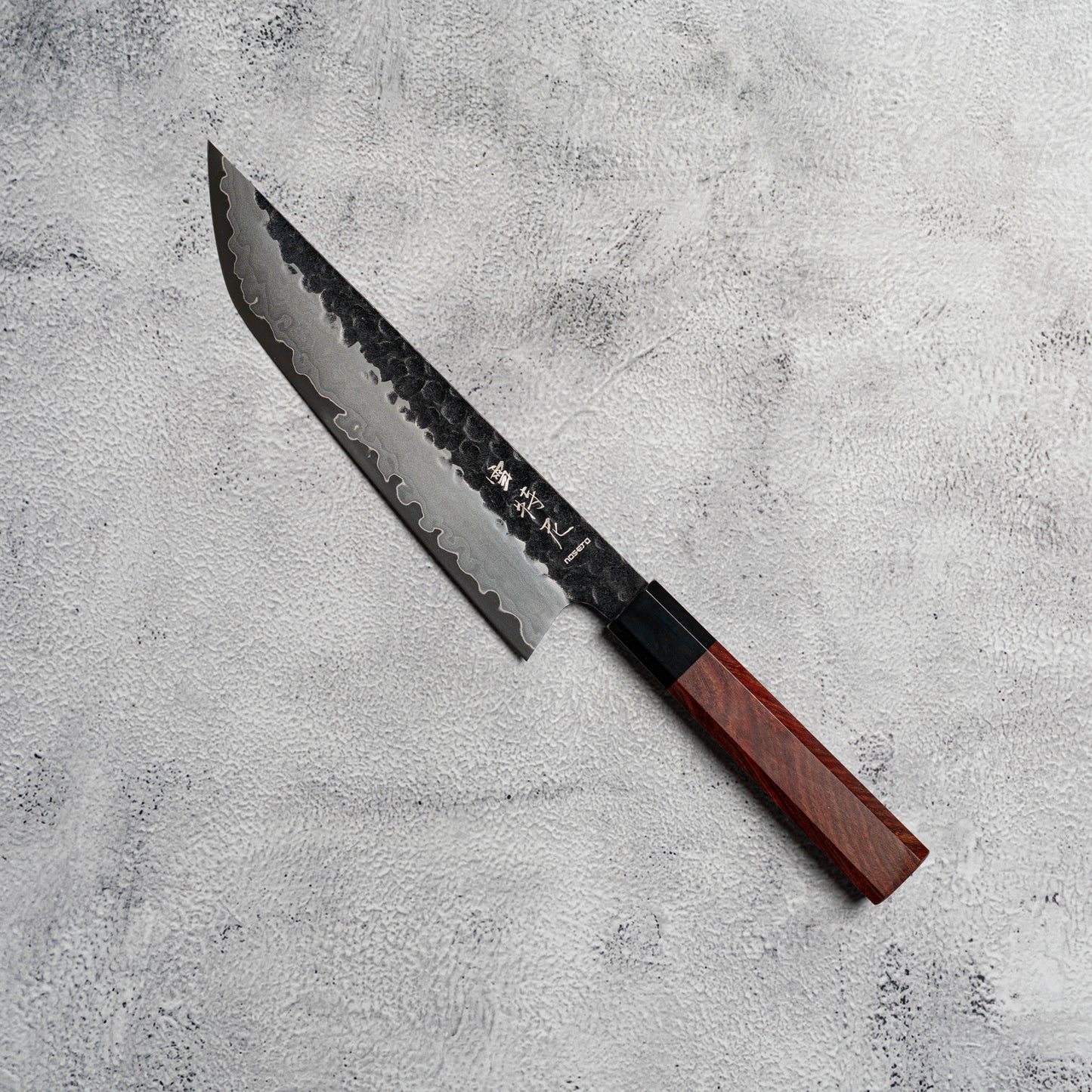 Noseto Neno 210mm Sakimaru Gyuto 3 Layers Carbon Steel with Red Wood+Buffalo Horn