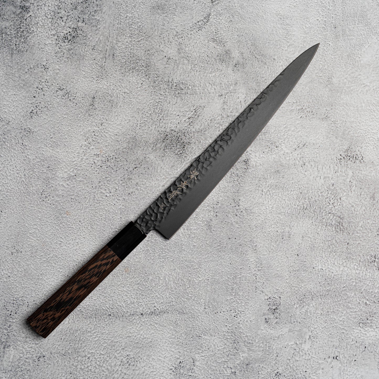 Sakai Takayuki Sujihiki 240mm Kurokage VG10 锤击特氟龙涂层鸡翅木手柄