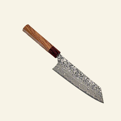 Yoshimi Kato R2/SG2 Damascus Bunka Japanese Knife 165mm Red Honduras Handle