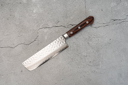 Seisuke VG10 17 层大马士革 Nakiri 日本刀 165 毫米桃花心木手柄