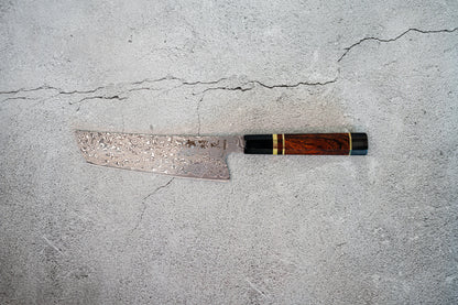 Noseto Kaji Nakiri 180mm 大马士革刀 VG-10 钢芯 67 层水牛角铁木