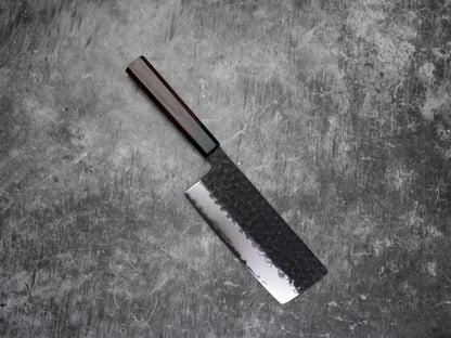 Noseto Neno 180mm高Nakiri 3层碳钢配红木+水牛角