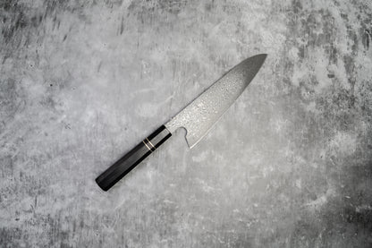 Noseto 110 层大马士革超级钢 Gyuto 黑色磨刀石和乌木八角形手柄