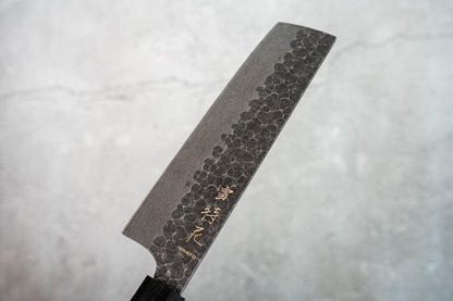 Noseto 高碳不锈钢 170mm Nakiri 乌木八角手柄