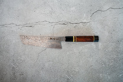 Noseto Kaji Nakiri 180mm 大马士革刀 VG-10 钢芯 67 层水牛角铁木