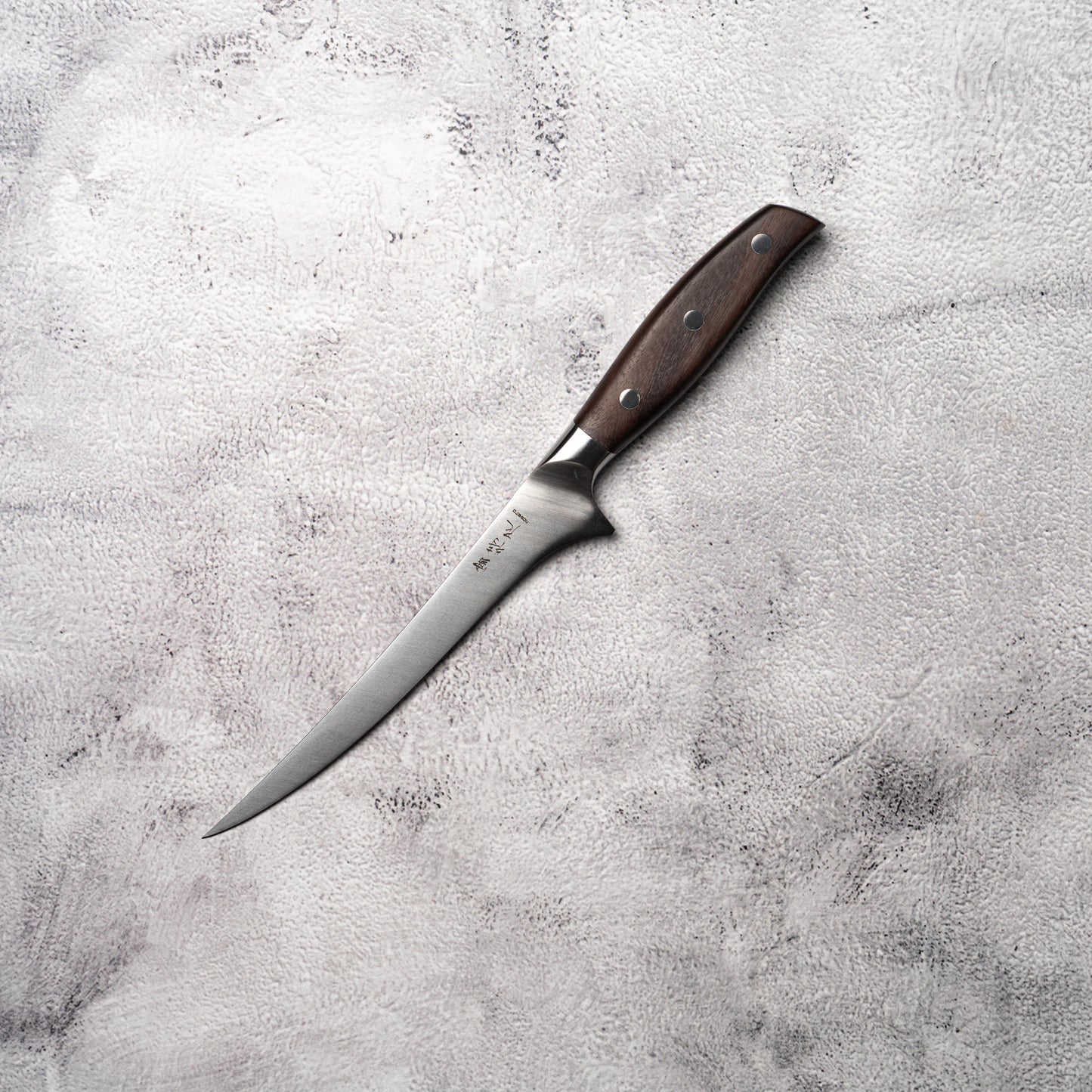 NOSETO German Fillet 180mm Stainless Steel High Quality Red Sandal Wood Handle
