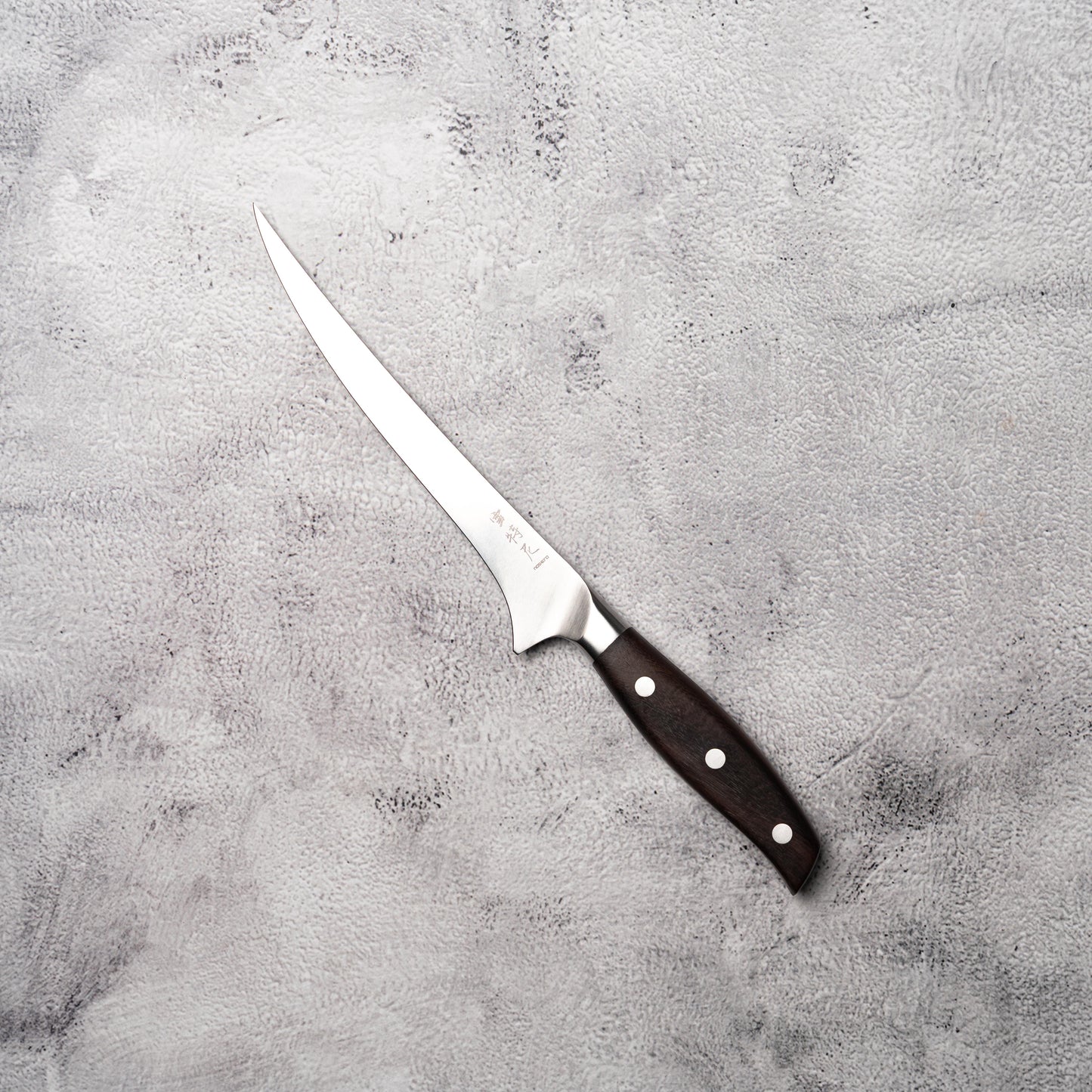 NOSETO German Fillet 180mm Stainless Steel High Quality Red Sandal Wood Handle