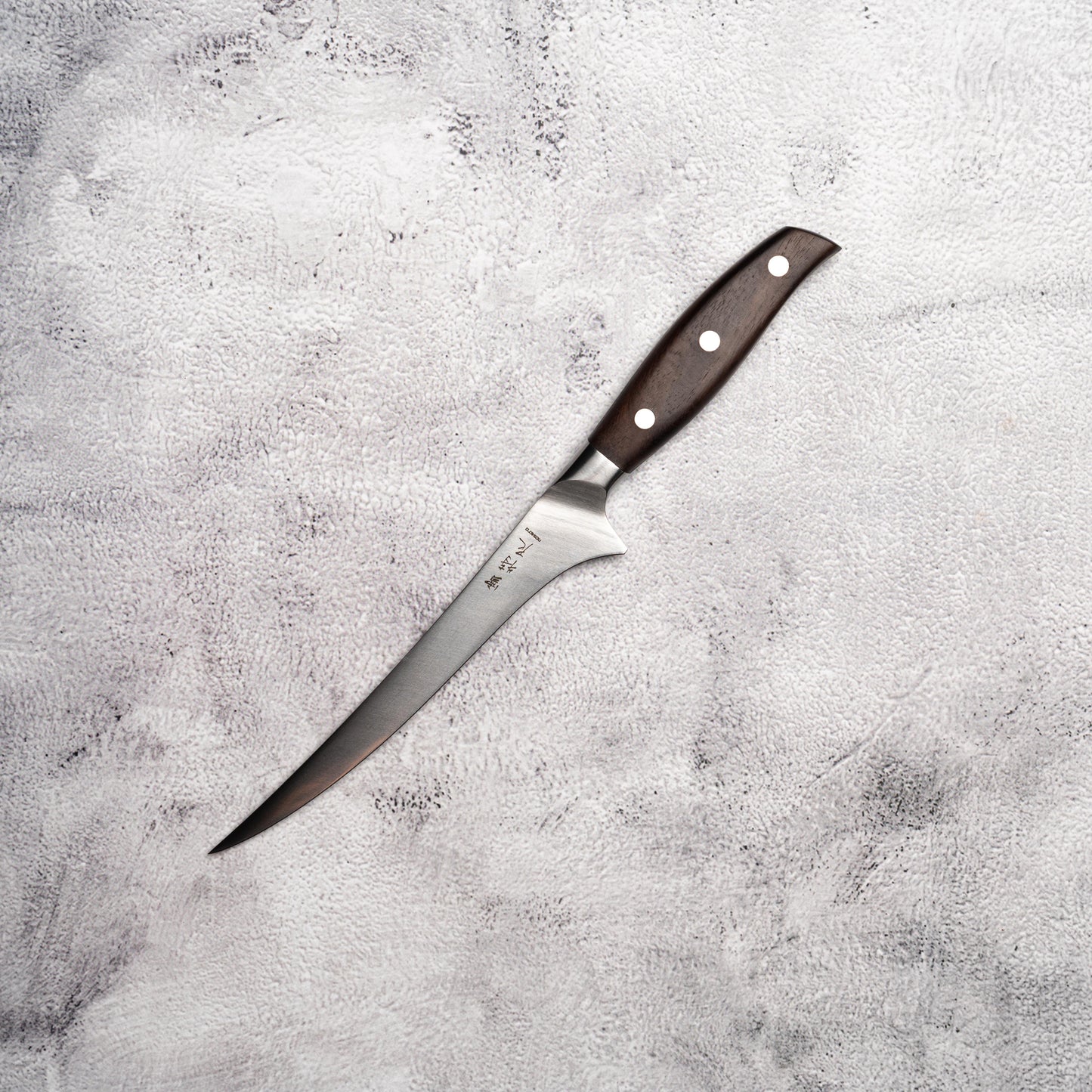 NOSETO German Fillet 180mm Stainless Steel High Quality Red Sandal Wood Handle