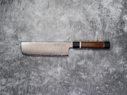 Noseto Kiiro 37 层铜大马士革钢 Nakiri 170 毫米配铁木手柄