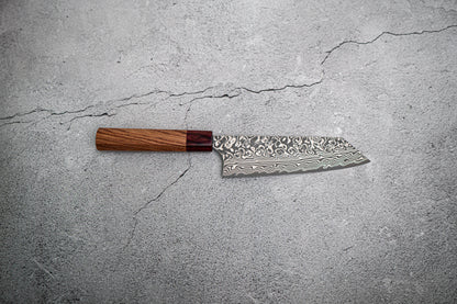 Yoshimi Kato R2/SG2 Damascus Bunka Japanese Knife 165mm Red Honduras Handle