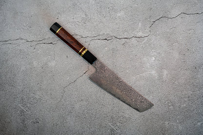 Noseto Kaji Nakiri 180mm 大马士革刀 VG-10 钢芯 67 层水牛角铁木