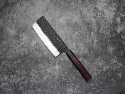 Noseto Neno 180mm高Nakiri 3层碳钢配红木+水牛角